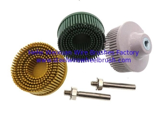 China 3 Piece Tapered Bristle Disc Set Abrasive Filled Bristles Disc brush 50mm with Shank supplier